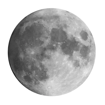 a full moon on a white background