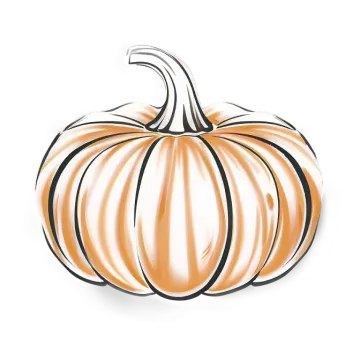 a white pumpkin with black stripes on it
