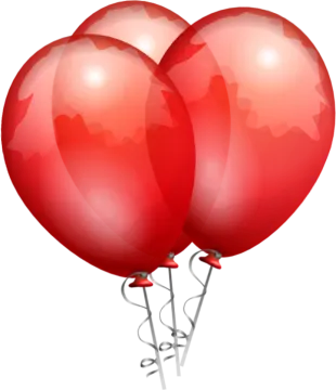 a bunch of red balloons