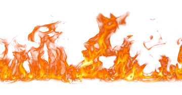 fire flames on a white background