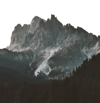 the mountains are covered with trees