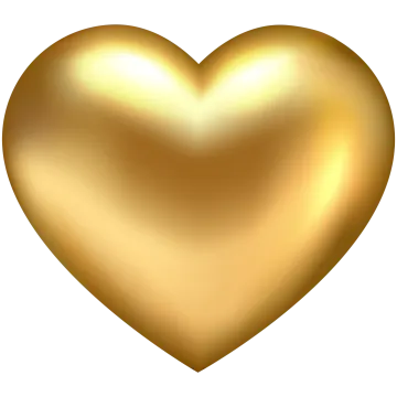 a gold heart