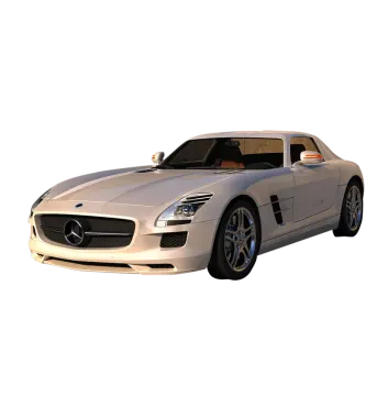 a white sports car is shown in this image