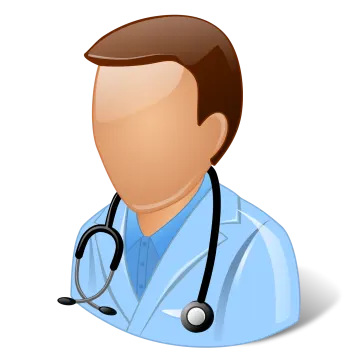 a doctor with a stel on his head