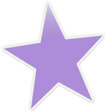 a purple star on a white background