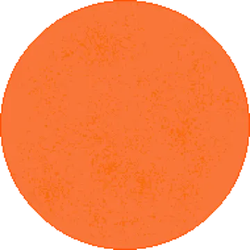 an orange with dots on it