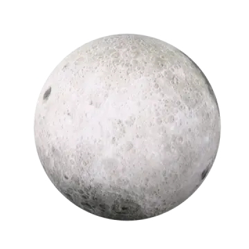 the moon on a white background