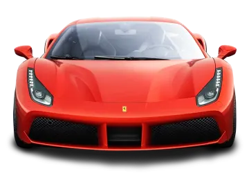 a red sports car on a white background