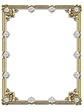 a gold frame with diamonds on it