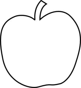 a black and white image of an apple