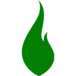 an image of a green flame