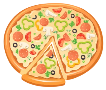 a pizza with different toppings on it