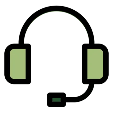 a headset with headphones on it