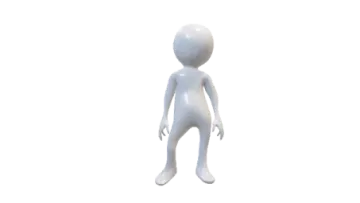 an image of a small white figure