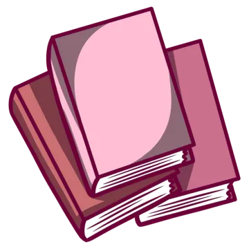 a stack of books on a white background