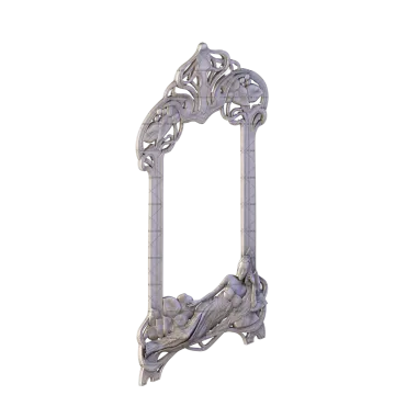 a metal door handle on a white background