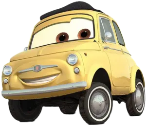 a cartoon car is shown in this image