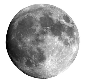 a full moon on a white background
