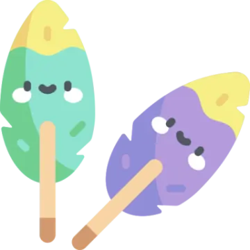 two ice popss with faces on them