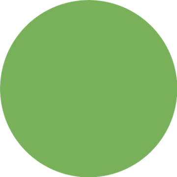 a green circle with a white background