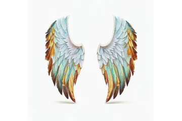 a pair of wings on a white background
