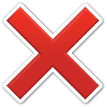 a red cross icon on a white background