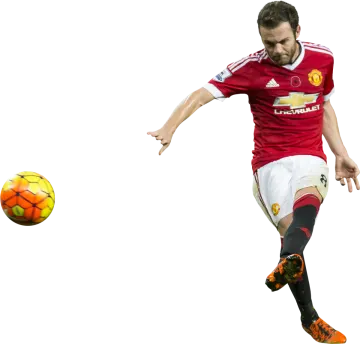 a man kicking a soccer ball in the air