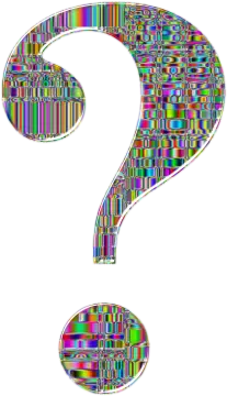 an image of a colorful question mark