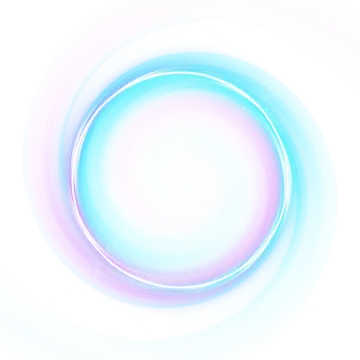 a blue and pink circle on a white background