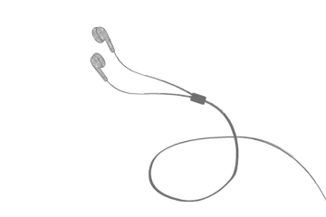 a drawing of a pair of headphones