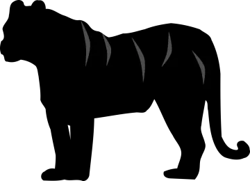 a black panther silhouette on a white background