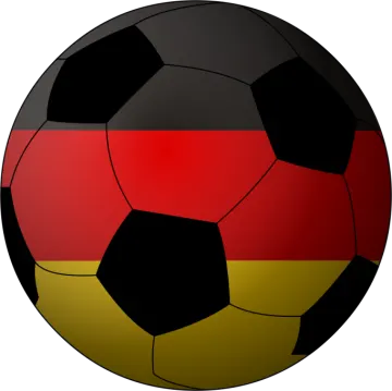 a soccer ball with the flag of germany