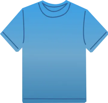 a blue t - shirt
