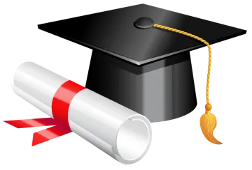 a graduation cap and diploma