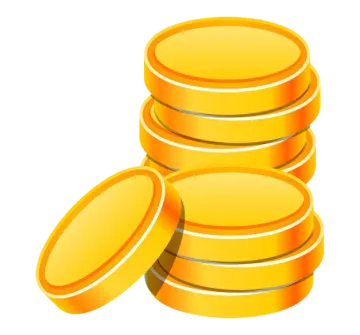 a stack of gold coins