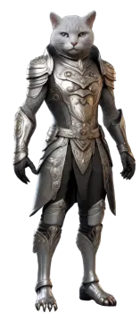 an image of a cat in armor