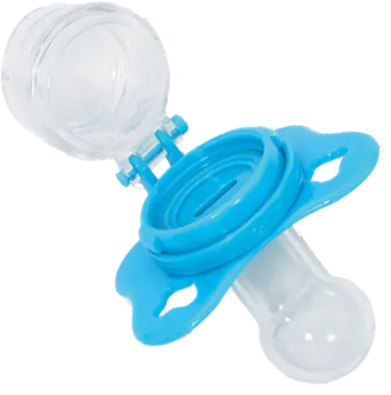 a blue paco with a white background
