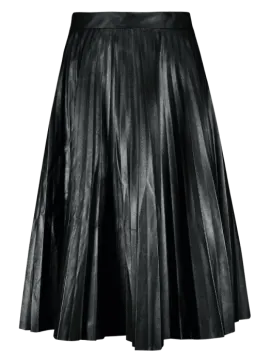 a black leather skirt on a white background