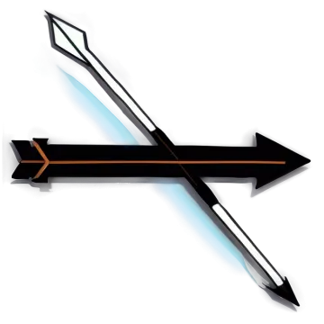a black arrow with an orange arrow on it