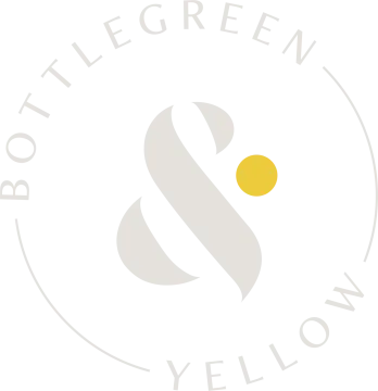 a white and yellow circle with the word's logo on it
