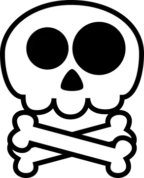 a skull and crossbone icon
