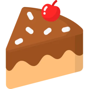 a piece of cake with a cherry on top