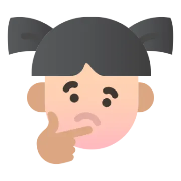 a woman's face with a finger on her nose