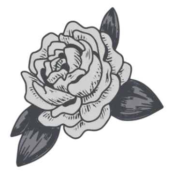 a black and white rose tattoo design