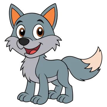 an image of a cartoon wolf