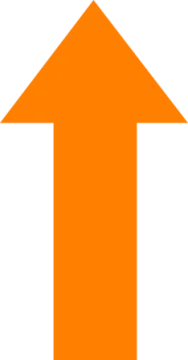an orange arrow pointing up