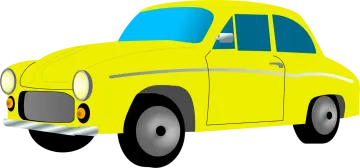 a yellow car clipart