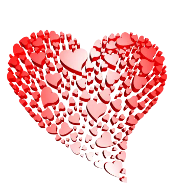 a heart made out of broken hearts
