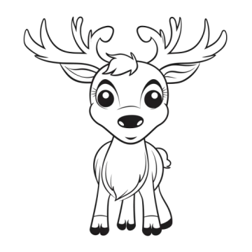 how to draw a reindeer