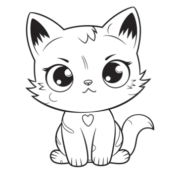 how to draw a cute kitten step by step
